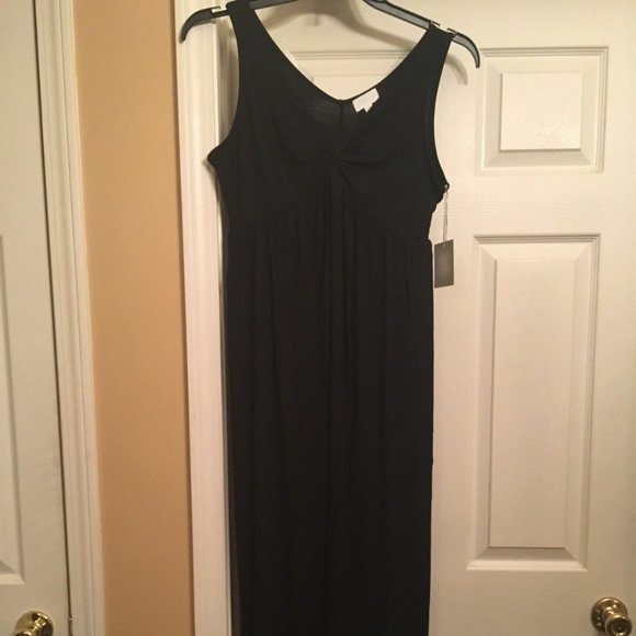 a:glow Dresses & Skirts - A:Glow Womens Size Large Black Maternity Sleeveless Knot Maxi Dress NEW NWT